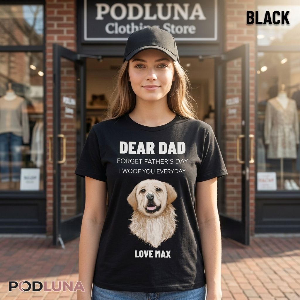 Personalized Golden Retriever Dad Shirt Forget Father’s Day I Woof You Everyday
