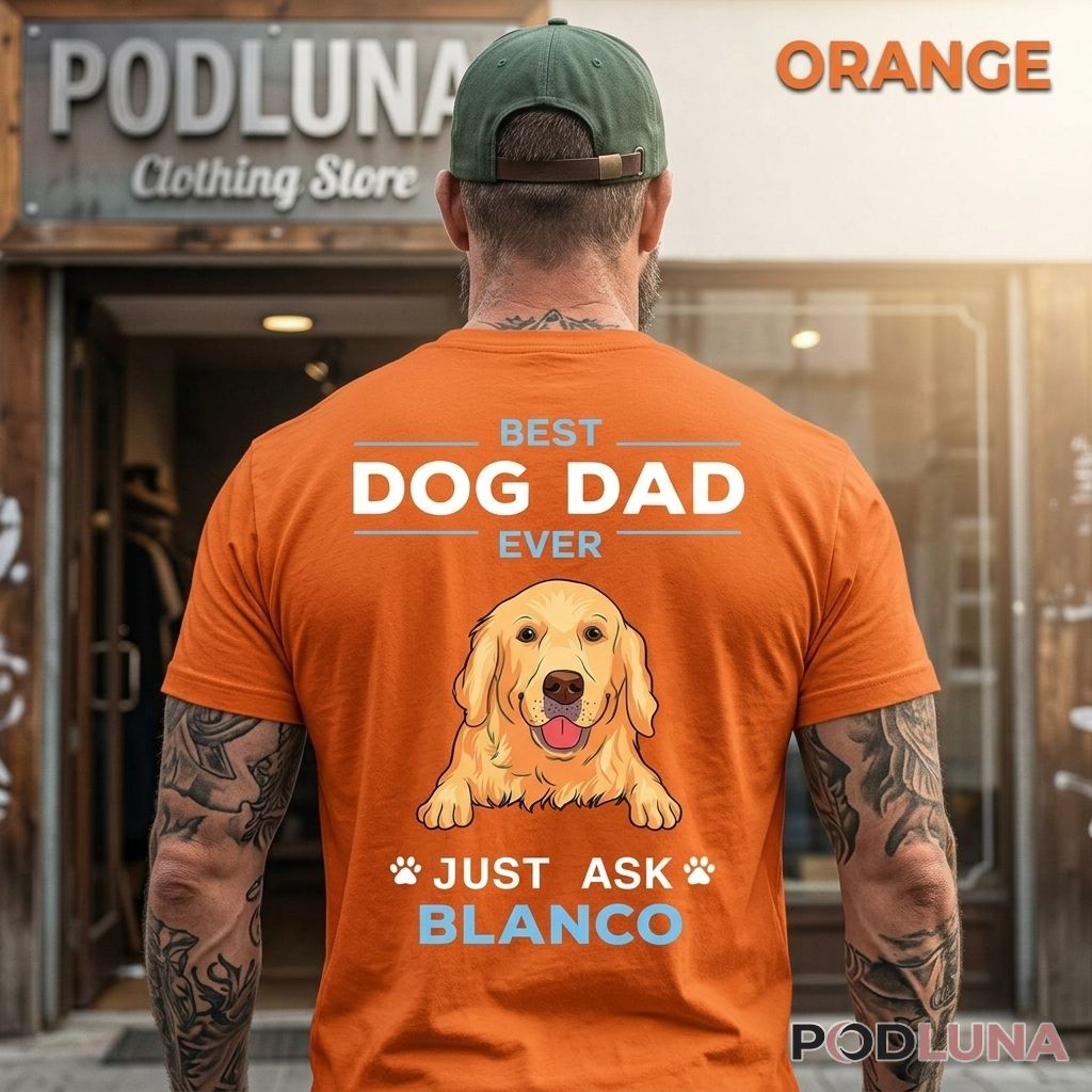 Personalized Golden Retriever Dog Dad Gift Shirt