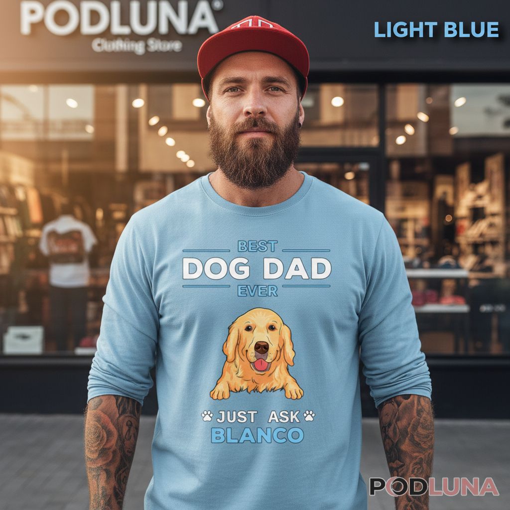 Personalized Golden Retriever Dog Dad Gift Long Sleeve Personalized Golden Retriever Dog Dad Gift Long Sleeve