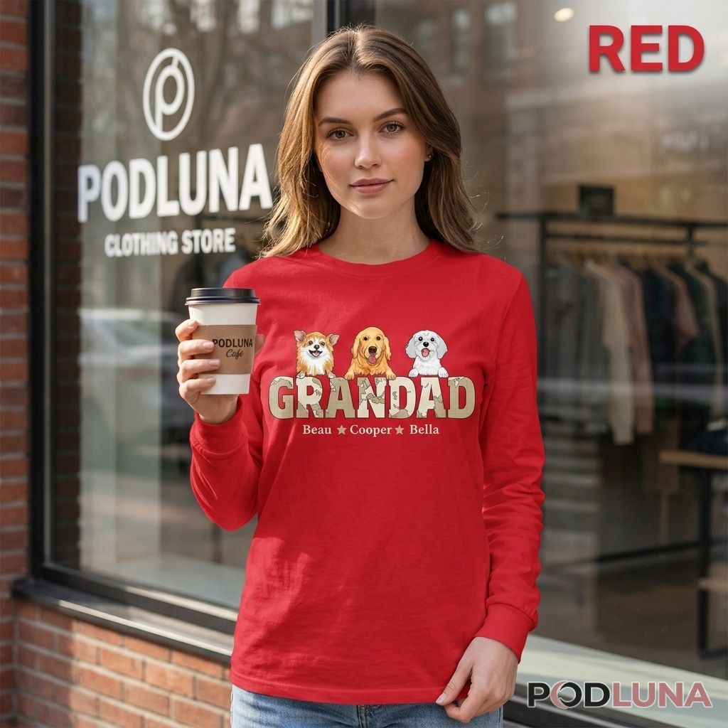 Personalized Grandad Dog Lovers Long Sleeve Personalized Grandad Dog Lovers Long Sleeve