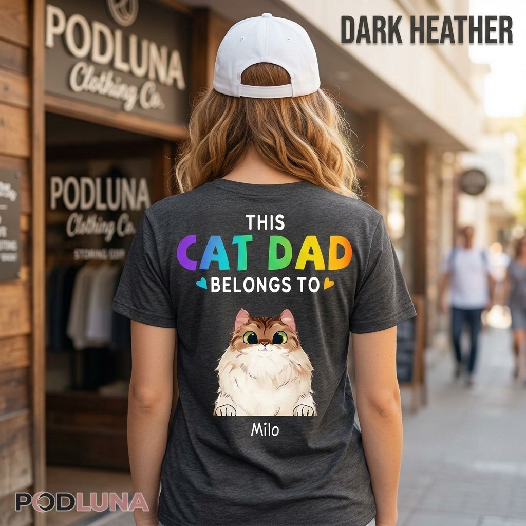 Personalized This Cat Dad Belongs To Shirt