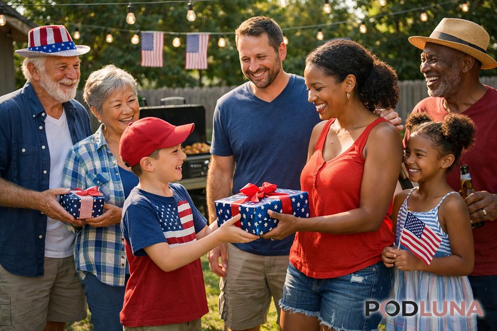 Independence Day Family Gift Giving Real Moment