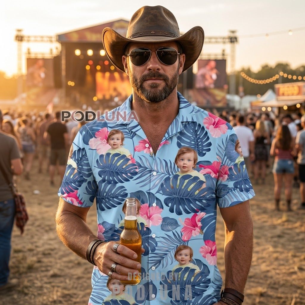 Custom Best Fur Dad Ever Beer Pink Hawaiian Shirt