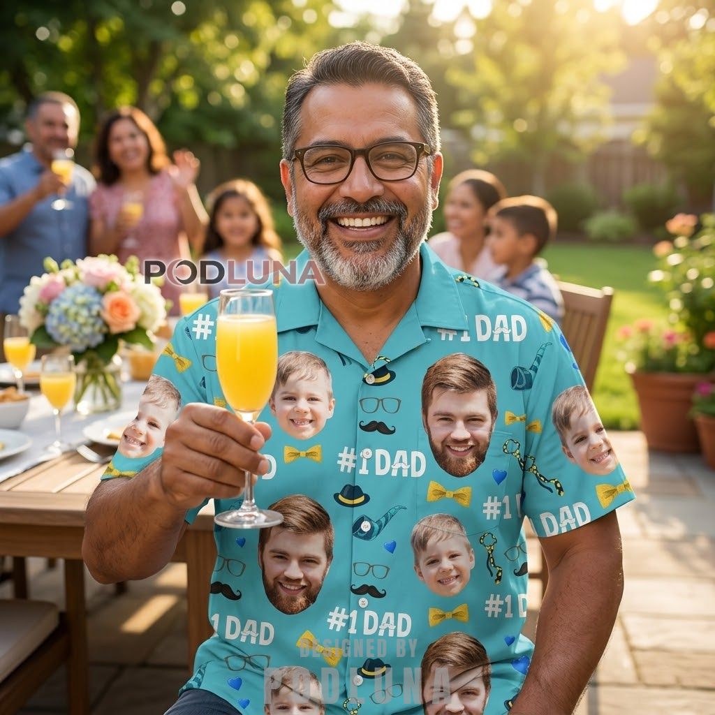 Custom Best Dog Dad Ever Football Button-down Shirt