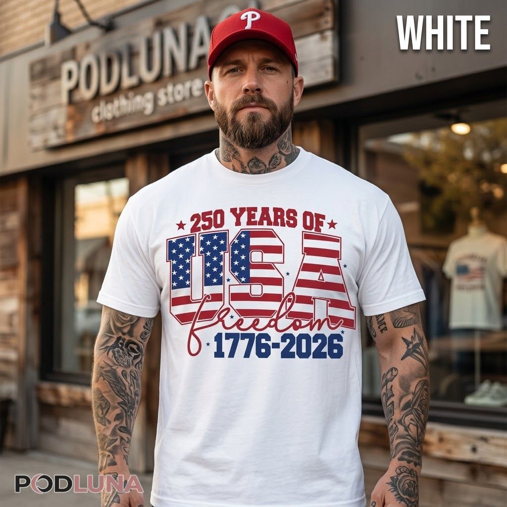 America 250th Anniversary Classic American Flag Patriotic Shirt
