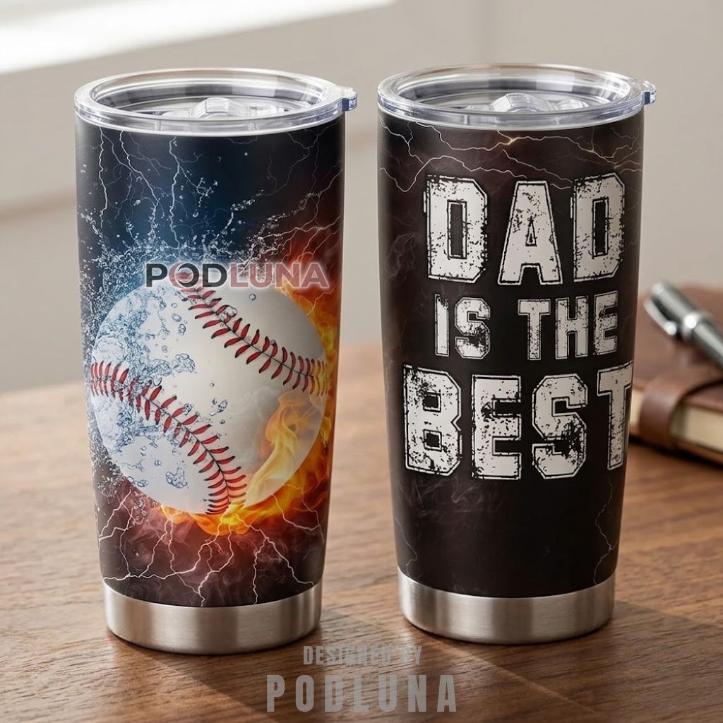 Baseball Dad Is The Best Tumbler Father’s Day Gift For Baseball Lovers