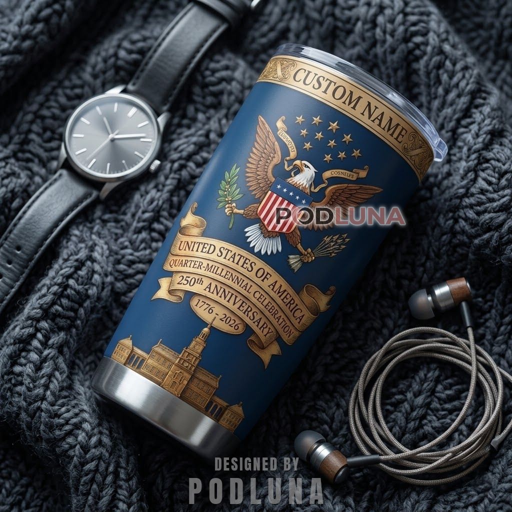 Founding Fathers 250th Anniversary Mug Quarter-Millennial Great Seal Tumbler