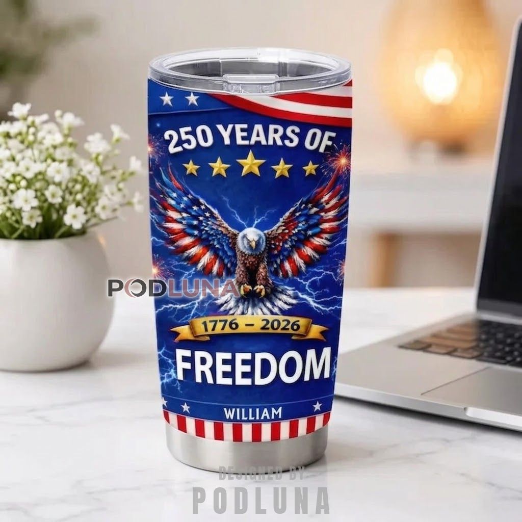 July 4th 2026 Family Celebration Tumbler Independence Day 250th Eagle Cup