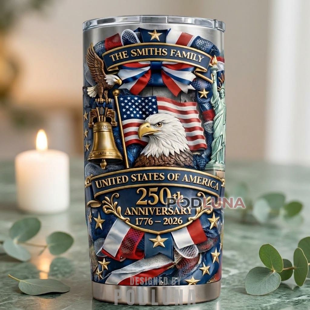 Personalized America 250th Anniversary Eagle Tumbler