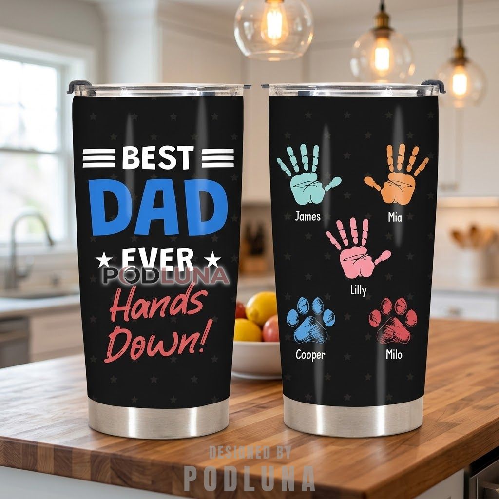 Personalized Best Dad Ever Tumbler Custom Gift