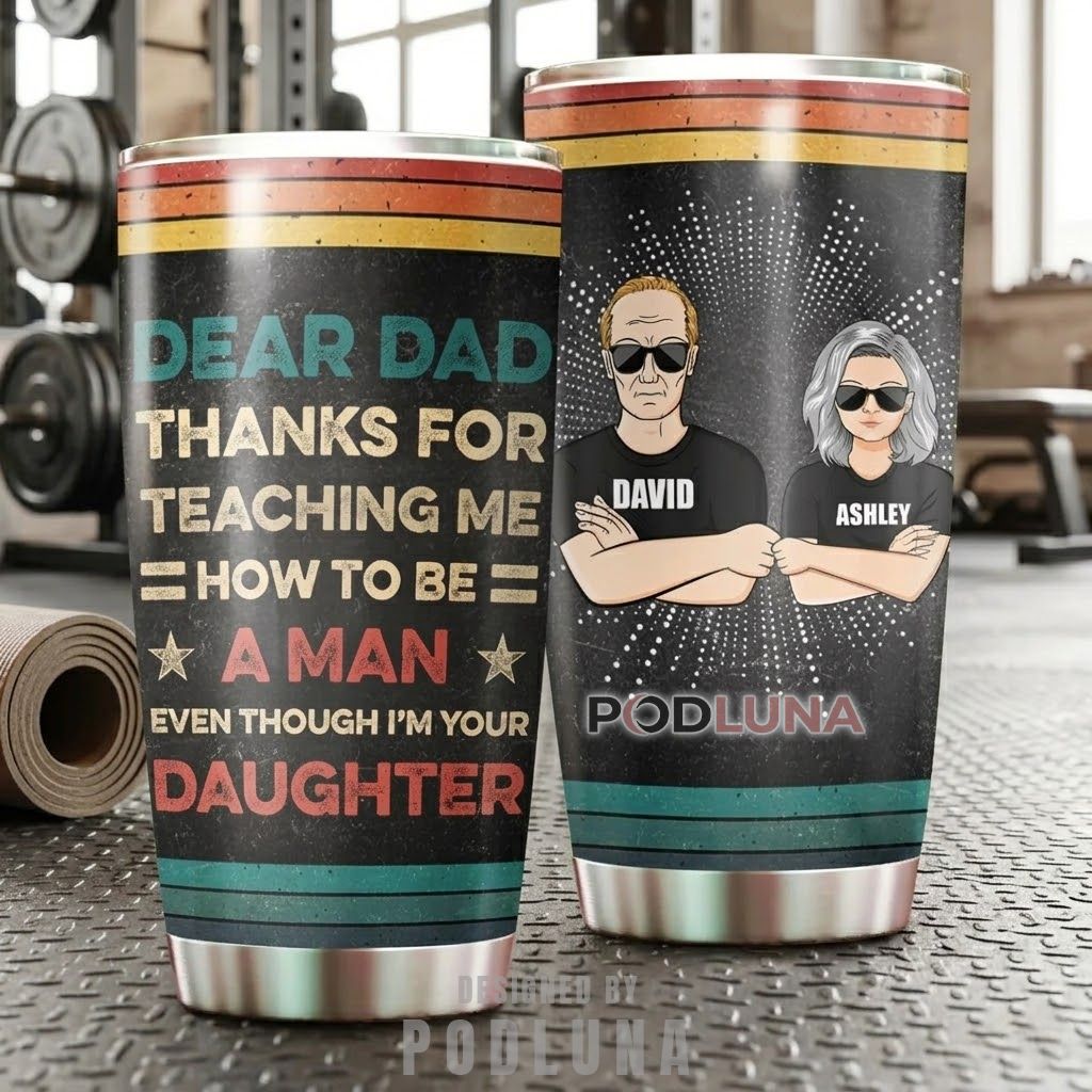 Personalized Dad Tumbler My Favorite Child Gave Me This Cup Nutrition Facts Gift