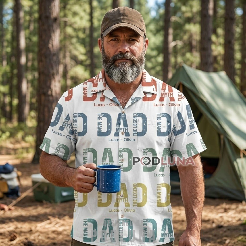 Custom Photo Number 1 Cat Dad Flamingo Purple Hawaiian Shirt