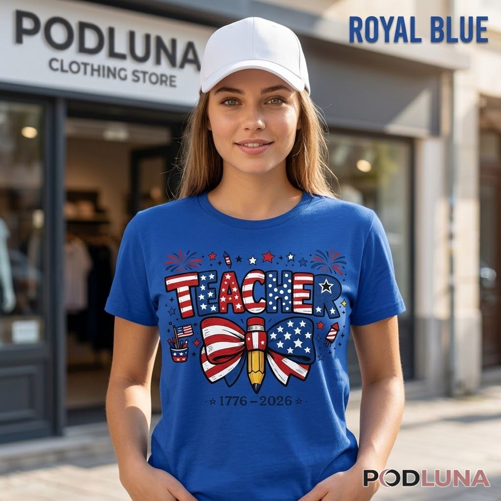 Teacher 4th Of July USA Pride Patriotic Gifts Shirt