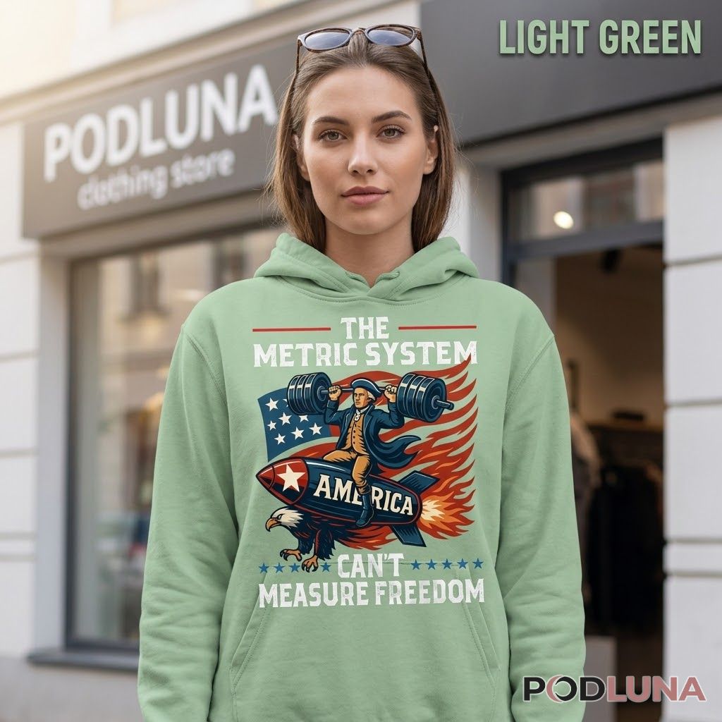 The Metric System Can't Measure Freedom Patriotic American Eagle 4th Of July Hoodie The Metric System Can't Measure Freedom Patriotic American Eagle 4th Of July Hoodie