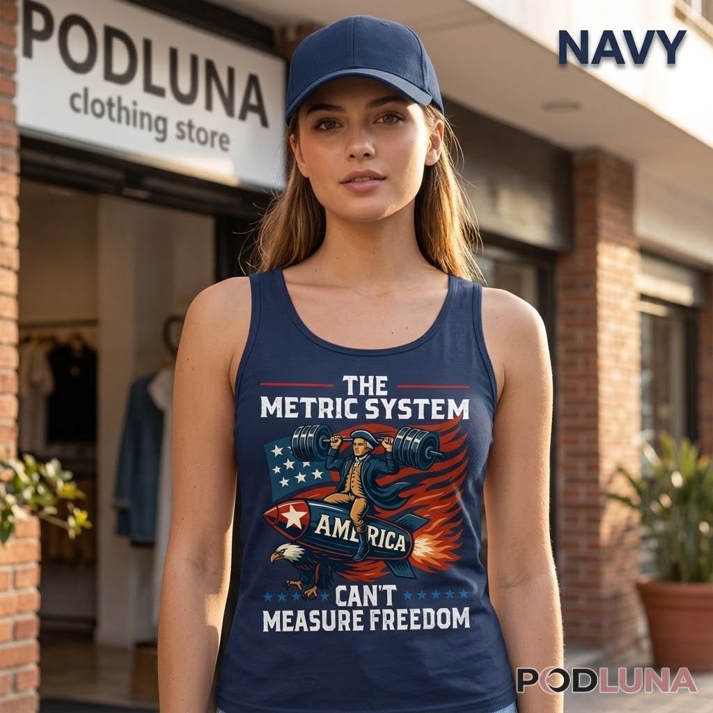 The Metric System Can't Measure Freedom Patriotic American Eagle 4th Of July Tanktop The Metric System Can't Measure Freedom Patriotic American Eagle 4th Of July Tanktop