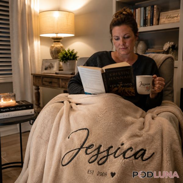 Cozy Personalized Reading Gift For Mom At Home