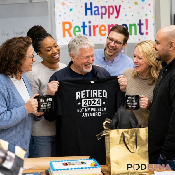 Funny Retirement Gift Office Celebration Real Life Scene