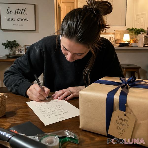 Last Minute Thoughtful Gift Preparation Real Home Scene