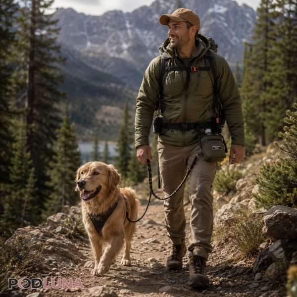 Outdoor Adventure Dog Dad Hiking With Pet