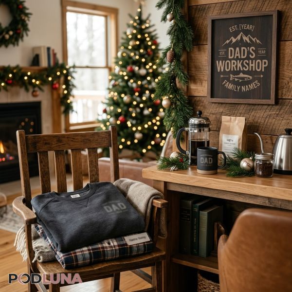 Personalized Christmas Gifts for Dad Apparel Drinkware Decor