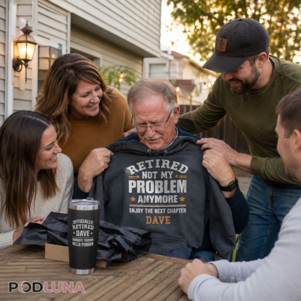 Personalized Retirement Gift Family Celebration Real Life Moment