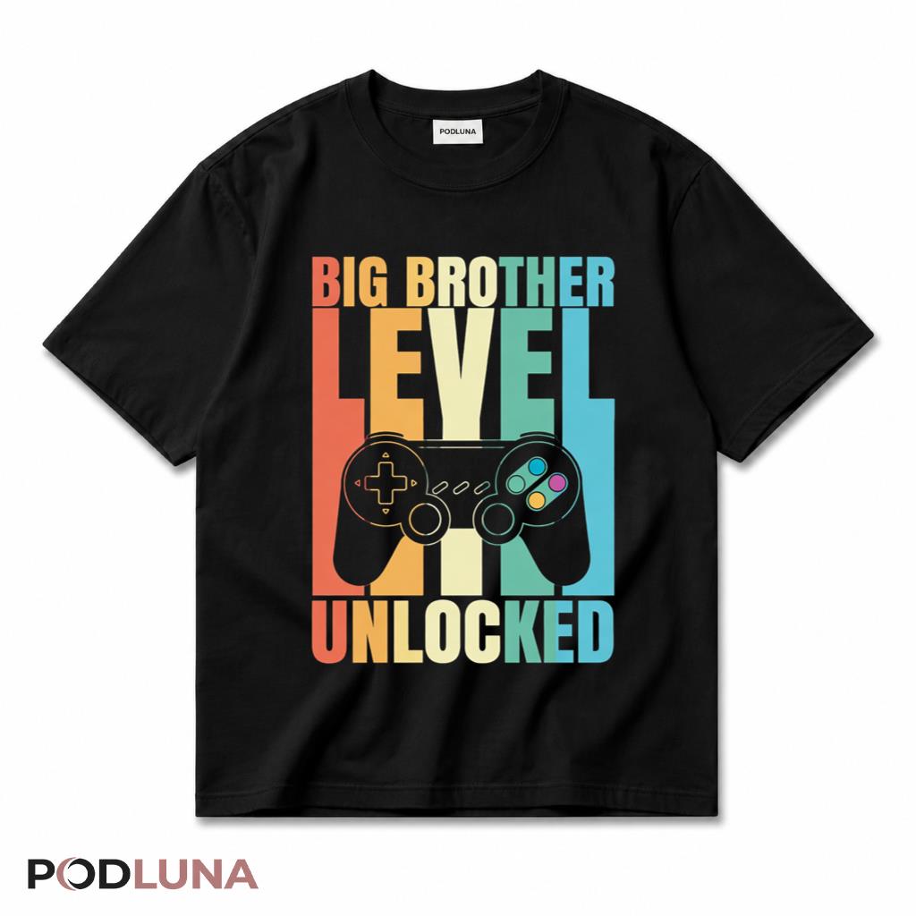 Big Brother Level Unlocked Gamer T-Shirt