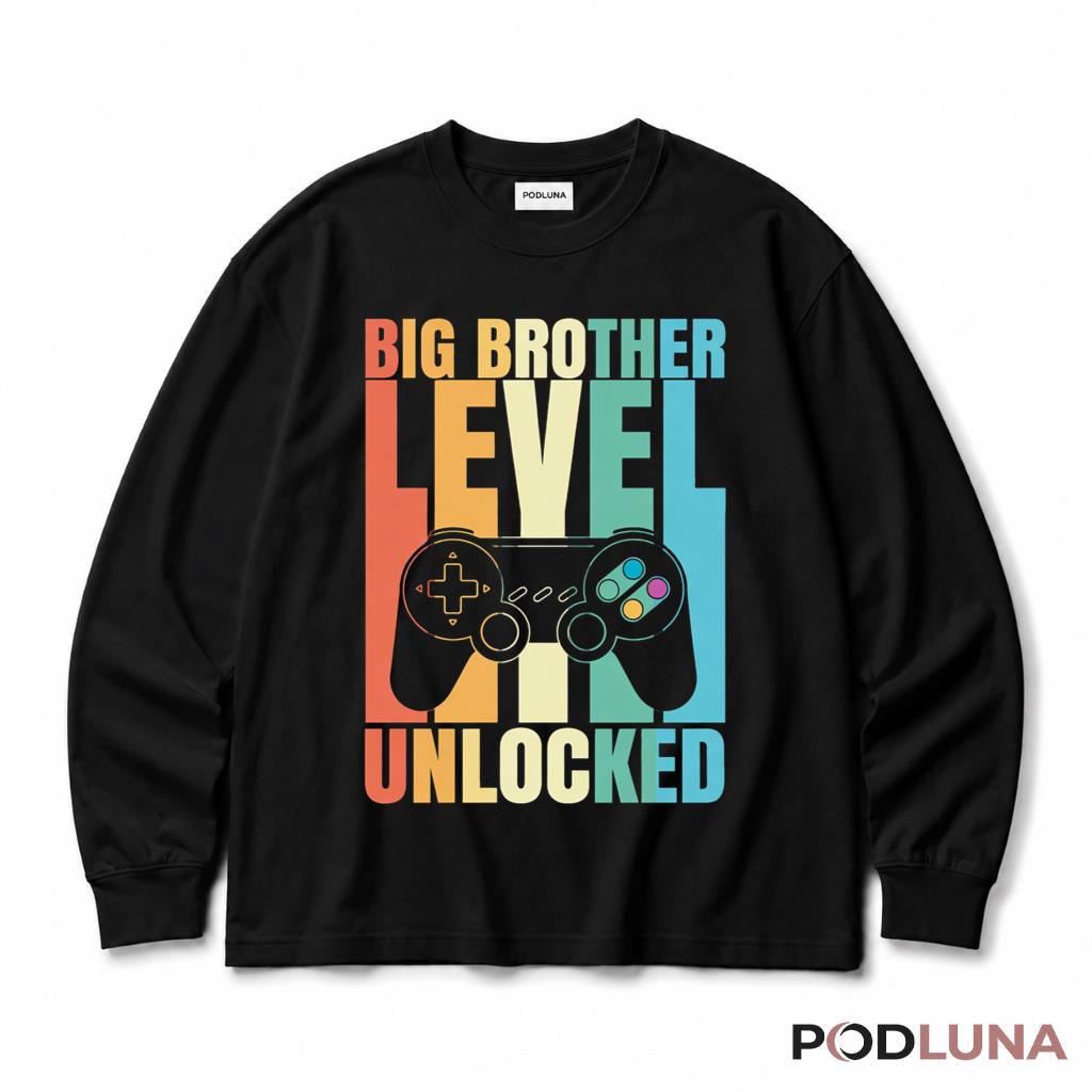 Big Brother Level Unlocked Gamer Long Sleeve Big Brother Level Unlocked Gamer Long Sleeve