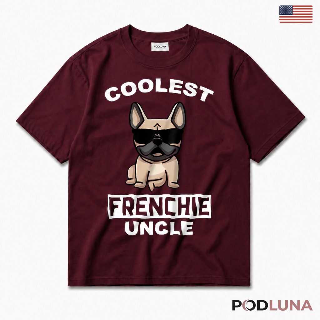 Coolest Frenchie Uncle French Bulldog Dog Lover Men T-Shirt