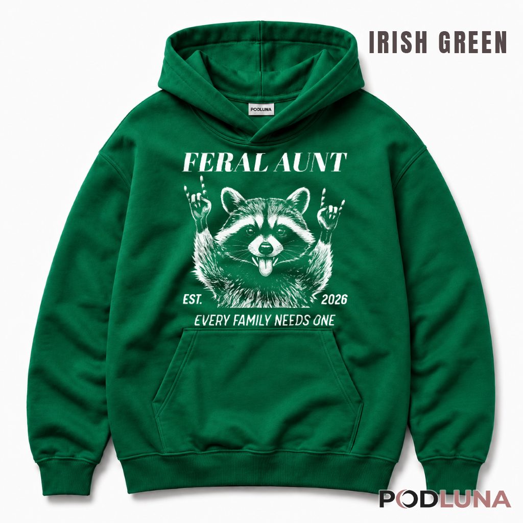 Feral Aunt Every Family Needs One Raccoon Rock Hand Vintage Hoodie Feral Aunt Every Family Needs One Raccoon Rock Hand Vintage Hoodie