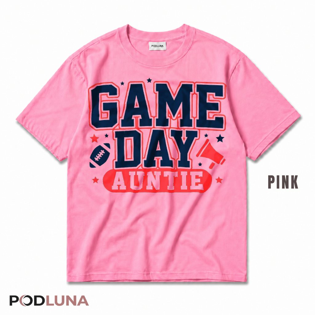 Game Day Auntie Collegiate Sports Fan Bleacher Aunt T-Shirt