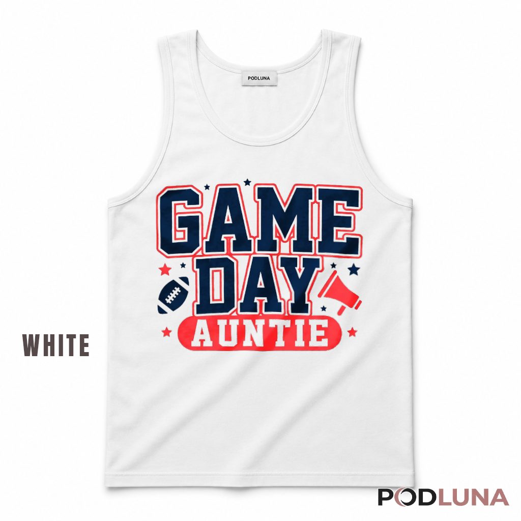 Game Day Auntie Collegiate Sports Fan Bleacher Aunt Tank Top Game Day Auntie Collegiate Sports Fan Bleacher Aunt Tank Top