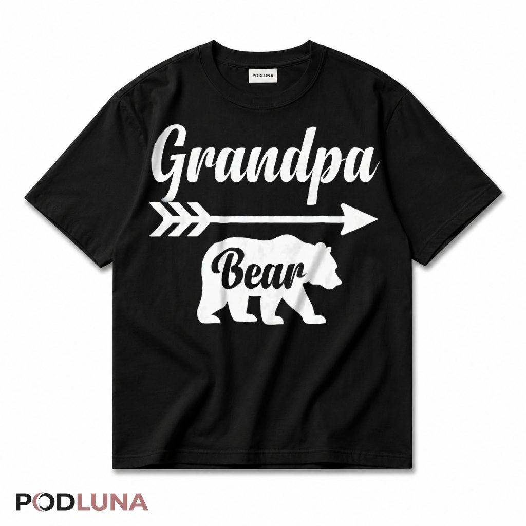 Grandpa Bear Arrow Cute Grandfather Family Gift T-Shirt