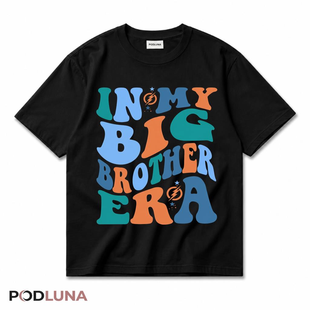 In My Big Brother Era Retro Groovy New Baby Announcement Sibling T-Shirt