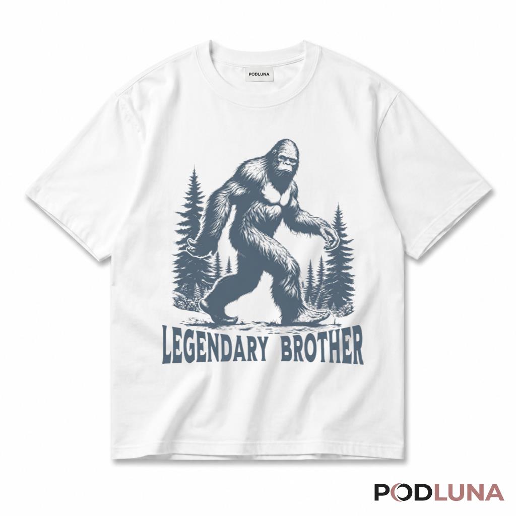 Legendary Brother Bigfoot Sasquatch Funny Sibling Nature T-Shirt