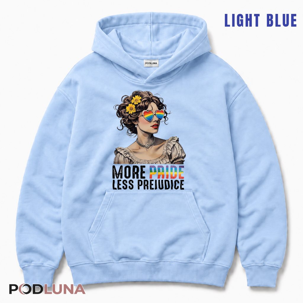 More Pride Less Prejudice Rainbow Women Hoodie More Pride Less Prejudice Rainbow Women Hoodie