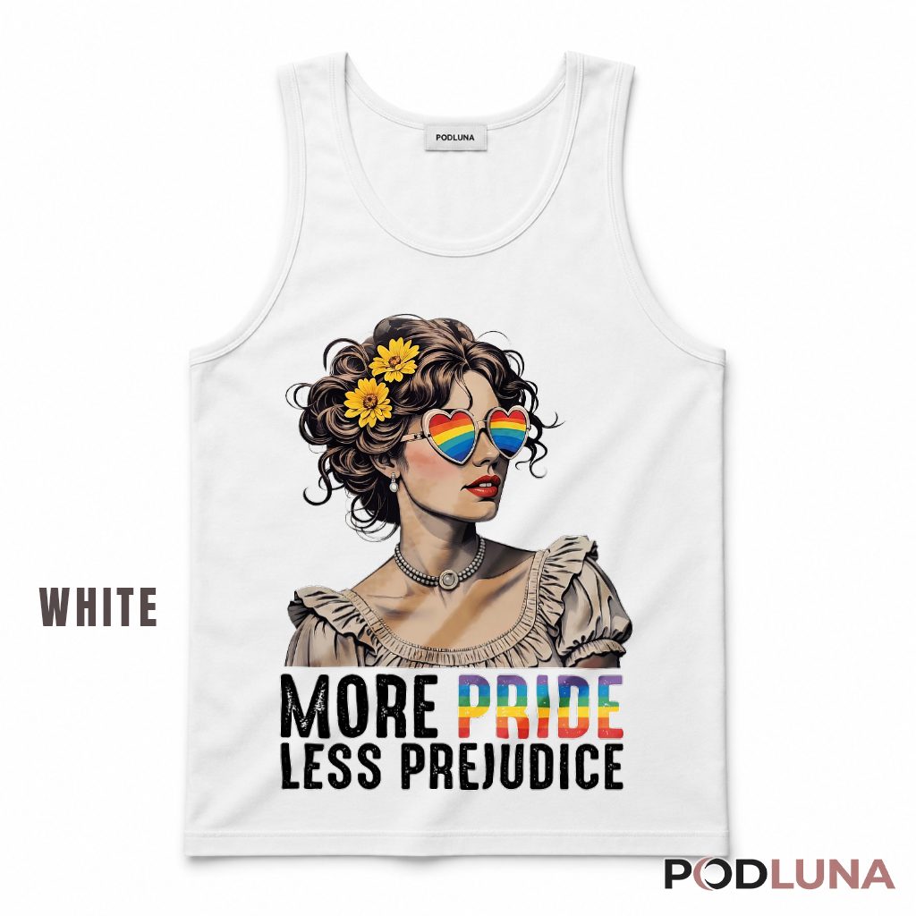 More Pride Less Prejudice Rainbow Women Tank Top More Pride Less Prejudice Rainbow Women Tank Top