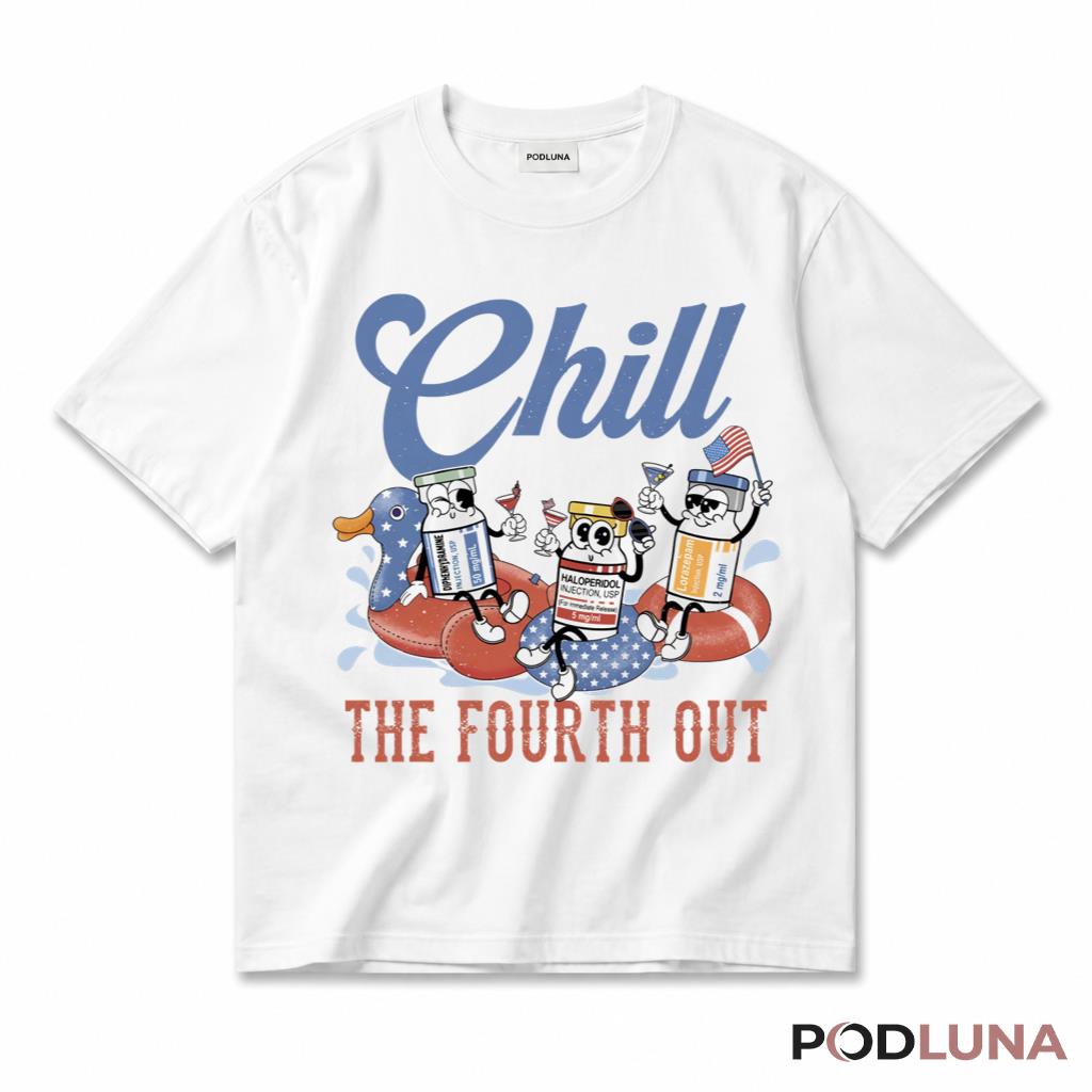 Pharmacy Squad Patriotic American Flag 4th Of July Staff Shirt