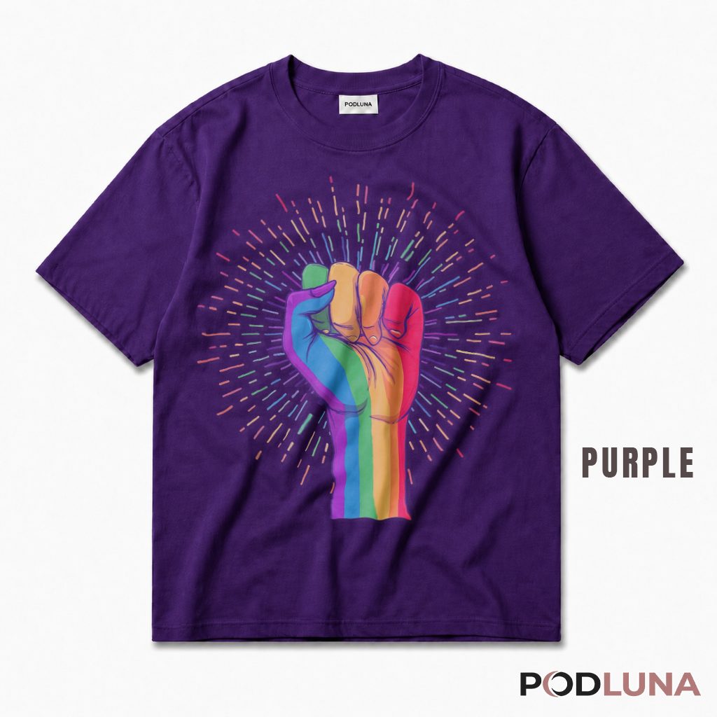 Rainbow Coloured Hand T-Shirt