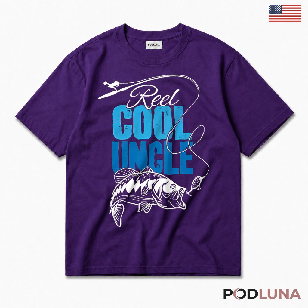 Reel Cool Uncle Funny Fishing Uncle Fish Lover Gift T-Shirt