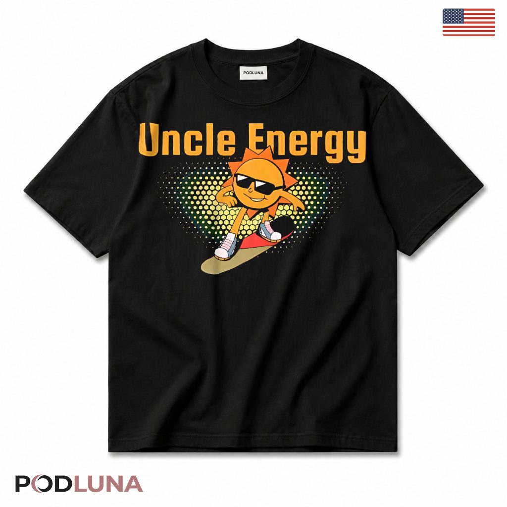 Uncle Energy Sunshine Skateboard Cool Retro Summer Vibes T-Shirt