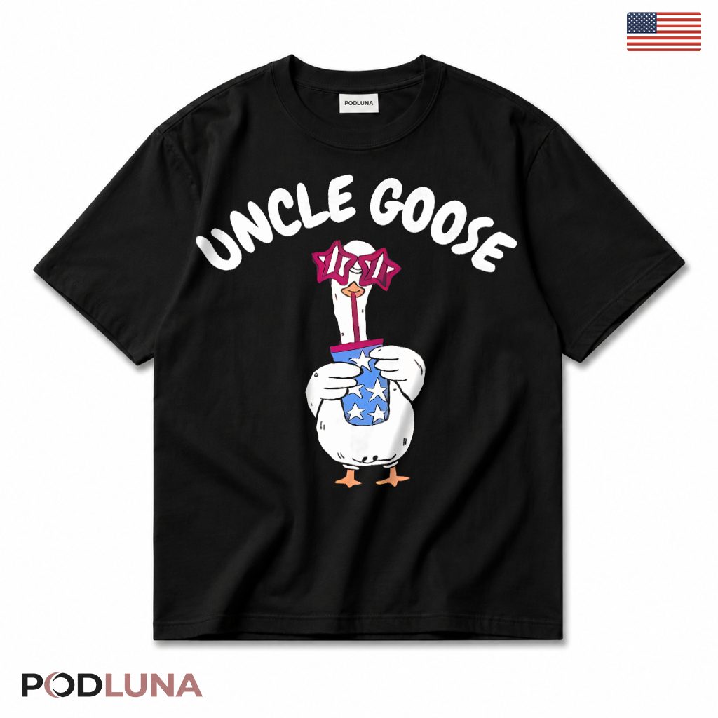 Uncle Goose Funny Patriotic American Flag 4th Of July Uncle Gift T-Shirt