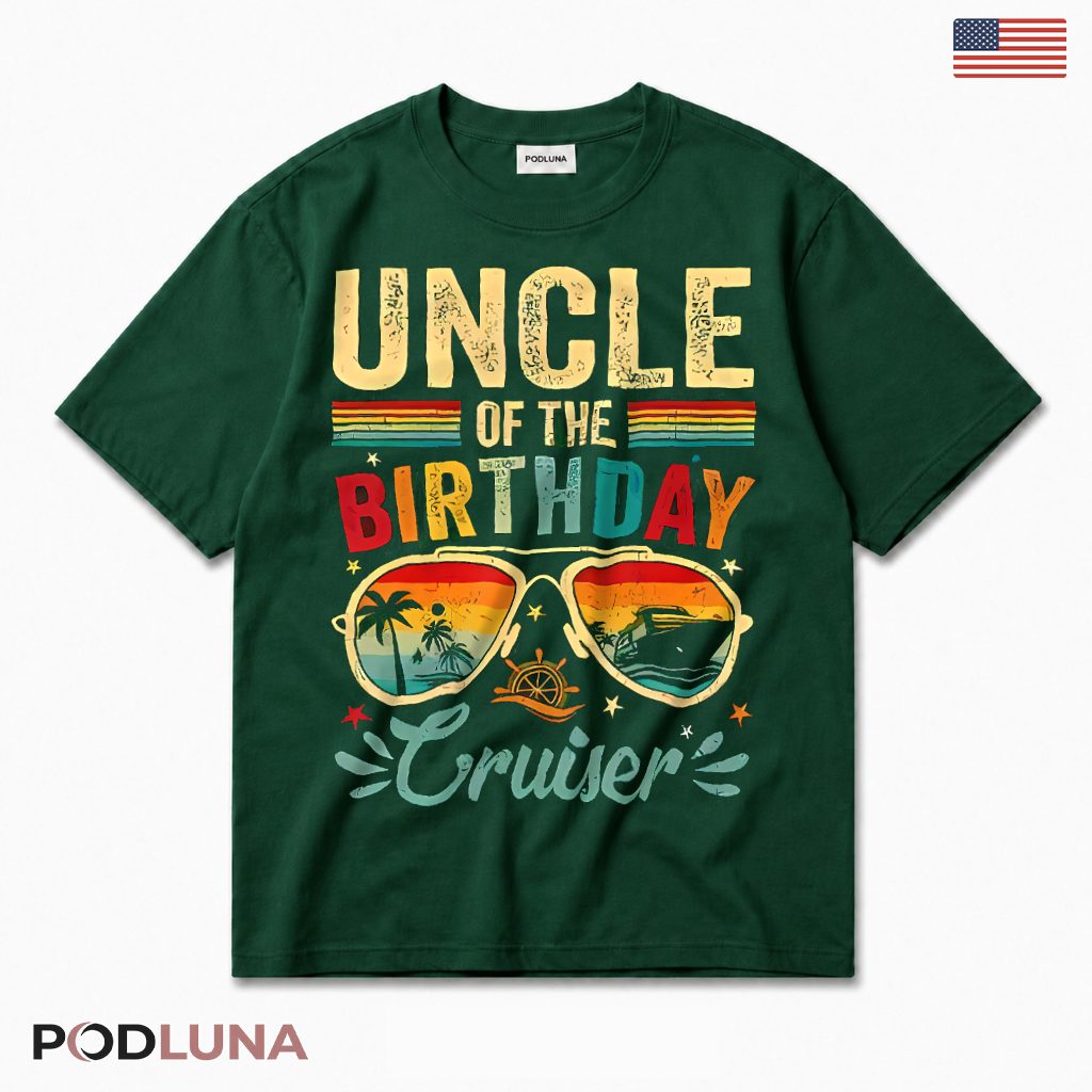 Uncle Of The Birthday Cruiser Vintage T-Shirt