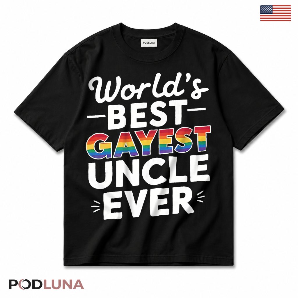 Worlds Greatest Guncle Gay Uncle Pride Rainbow Shirt Worlds Greatest Guncle Gay Uncle Pride Rainbow Shirt