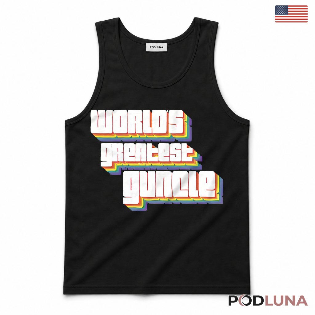 Worlds Greatest Guncle Gay Uncle Pride Rainbow Tank Top Worlds Greatest Guncle Gay Uncle Pride Rainbow Tank Top