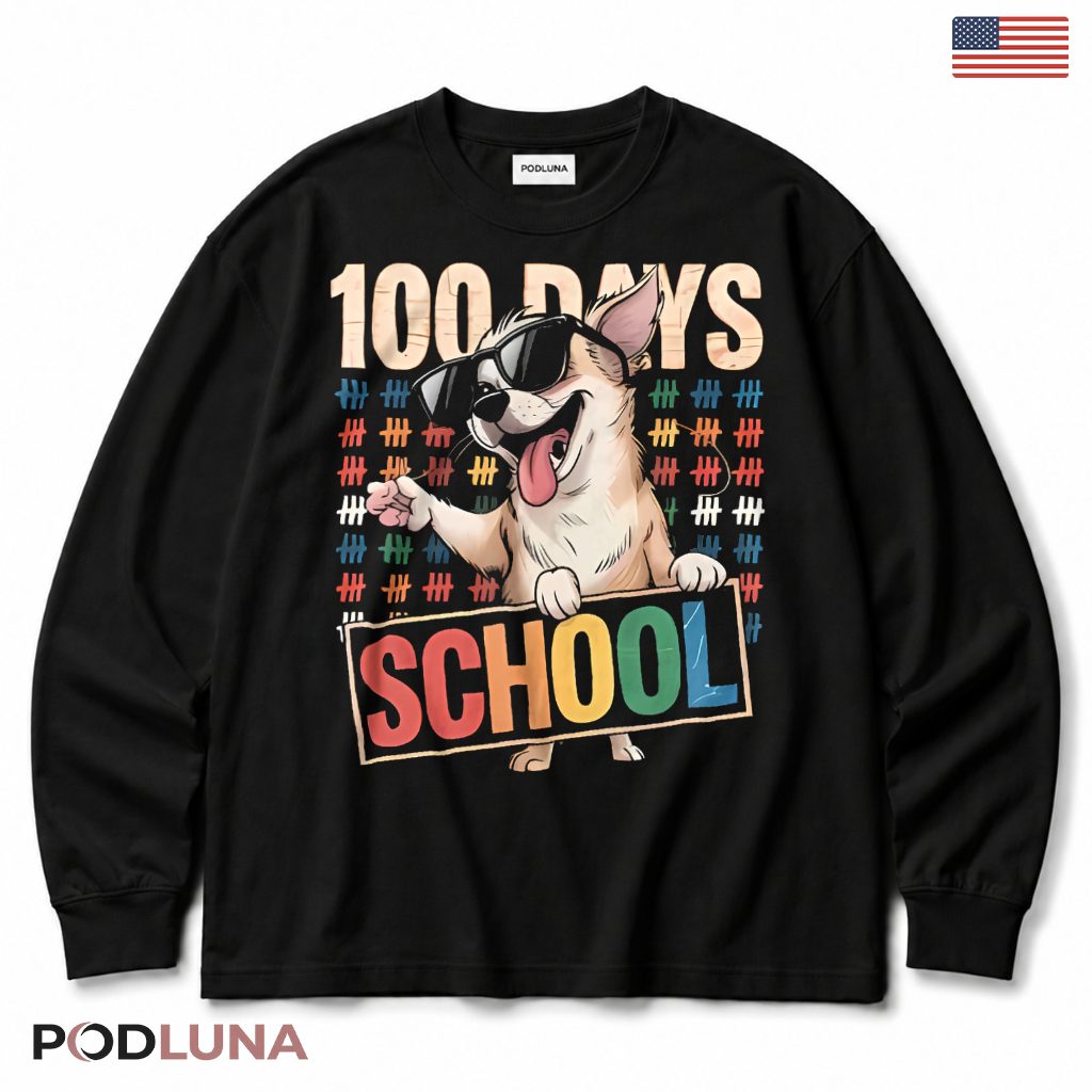 100 Days Of School Funny Son Student Teacher Long Sleeve 100 Days Of School Funny Son Student Teacher Long Sleeve