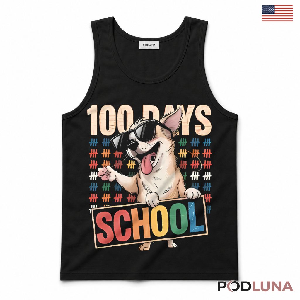 100 Days Of School Funny Son Student Teacher Tank Top 100 Days Of School Funny Son Student Teacher Tank Top
