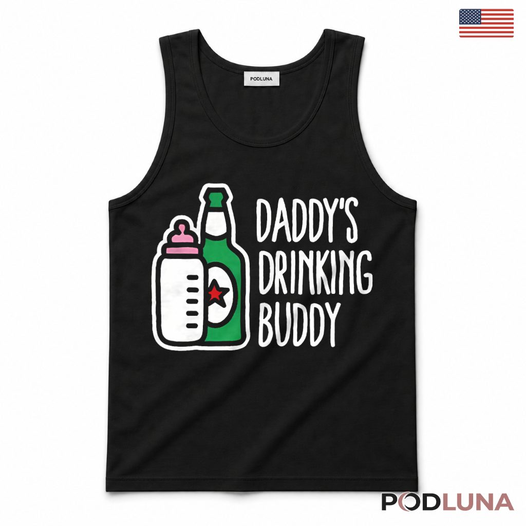 Daddys Drinking Buddy Funny Baby Dad Matching Hoodie Daddys Drinking Buddy Funny Baby Dad Matching Hoodie