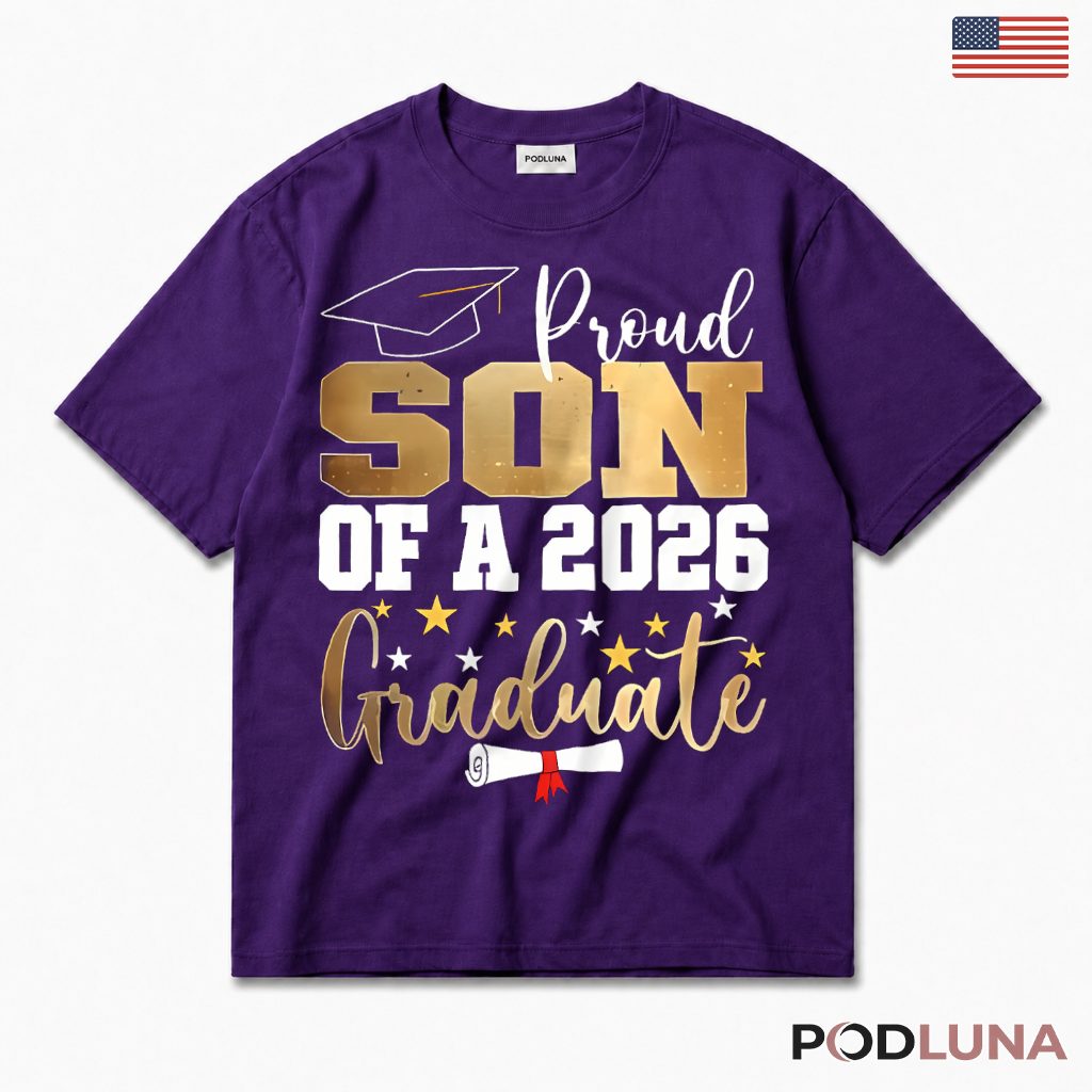Proud Son Of A 2026 Graduate Graduation Family T-Shirt