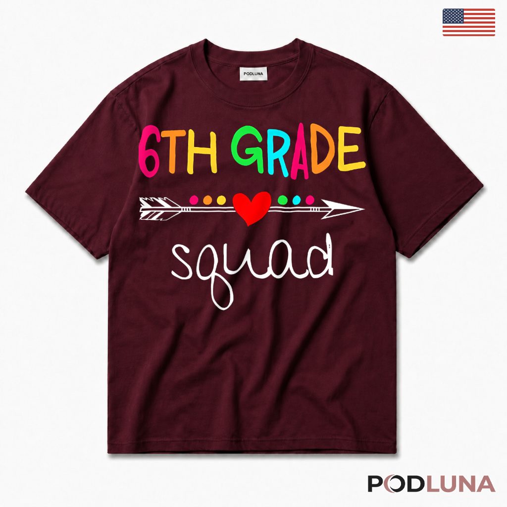 Son 6th Grade Squad Funny Teacher Student T-Shirt