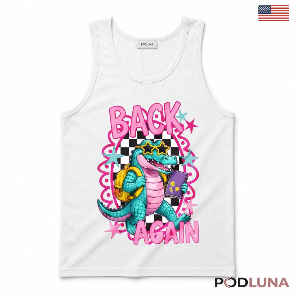 Back Again Alligator Backpack Back To School Tank Top Kids Gift Back Again Alligator Backpack Back To School Tank Top Kids Gift